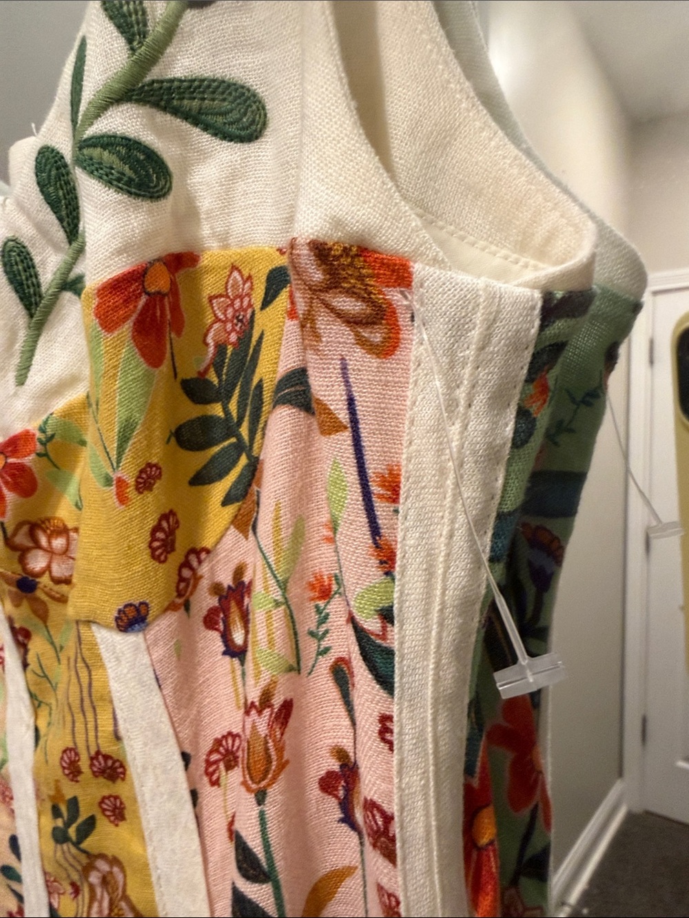 Christian Lacroix Cream Bodice Multicolor Floral Patchwork Maxi Dress - Picture 6 of 11